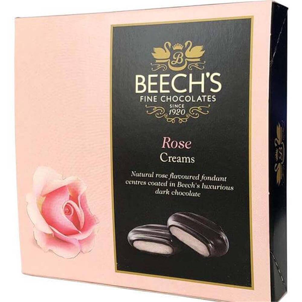 Beech's Luxurious Rose Fondant Creams Coated with Dark Chocolate 90g